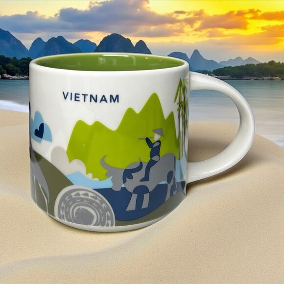 Starbucks Vietnam Mug 14oz You Are Here Collection Ceramic Coffee Cup NWT - Picture 1 of 9